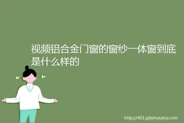 视频铝合金门窗的窗纱一体窗到底是什么样的